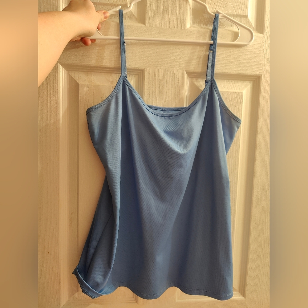 New York & Company Light Blue Adjustable Strap Camisole, Xl